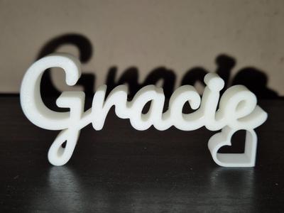 Gracie Name Sign Display Decor