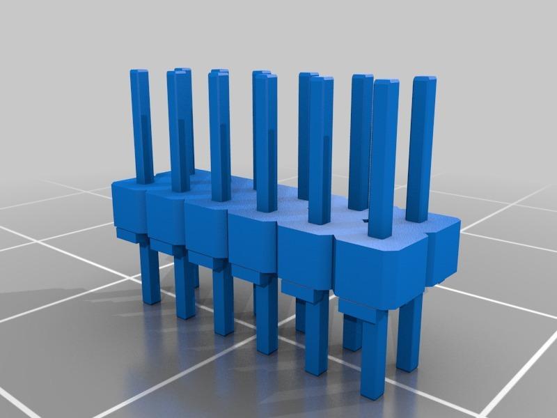 Header 2.54mm 2x6 pos male hight res