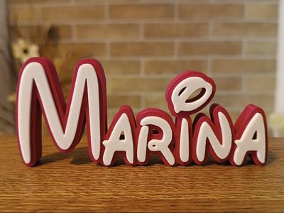 Marina Disney Name Sign Decorated Room child Birth