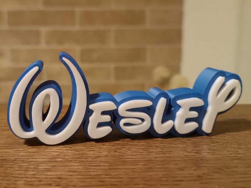 Wesley Disney Name Sign Decorate Room child Birth