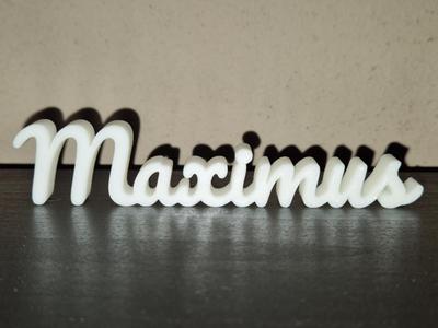 Maximus Name Sign Display Decor