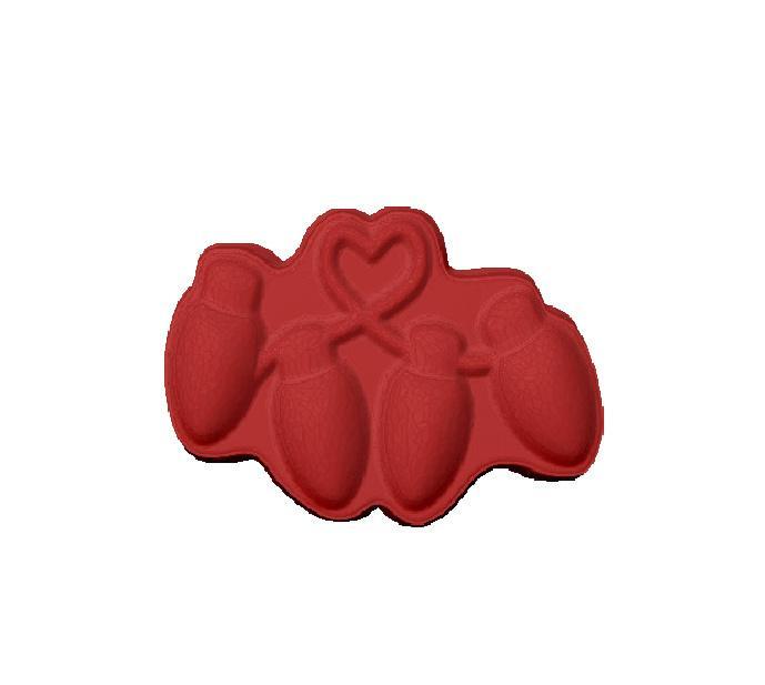 Heart Christmas Lights  STL FILE FOR 3D PRINTING - LASER CNC ROUTER - 3D PRINTABLE MODEL STL MODEL STL DOWNLOAD Bath Bomb/Soap