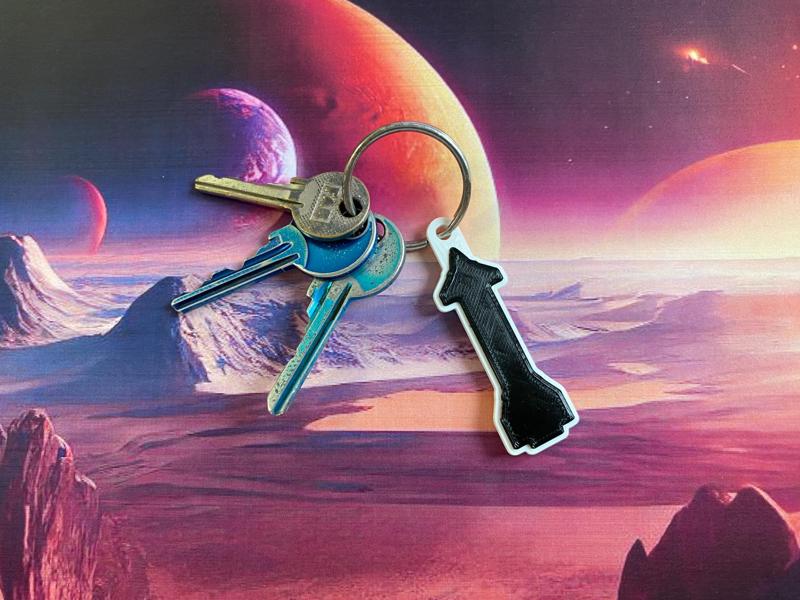 Starship spacex keychan