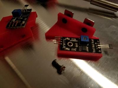 Hall Endstop Mounts for Delta Printer