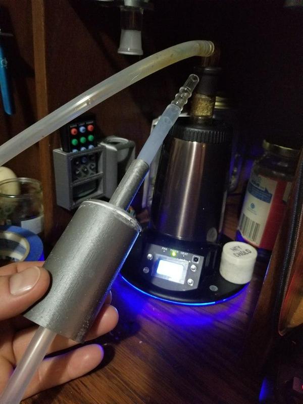 Arizer hot air generator's inline cooler and others brands of vaporizer