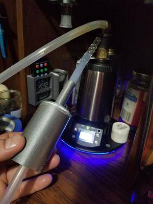 Arizer hot air generator's inline cooler and others brands of vaporizer
