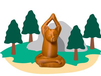A fox in secluded mountain training