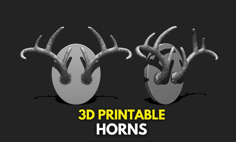 Horns Trophy 3D STL File for 3D Printing