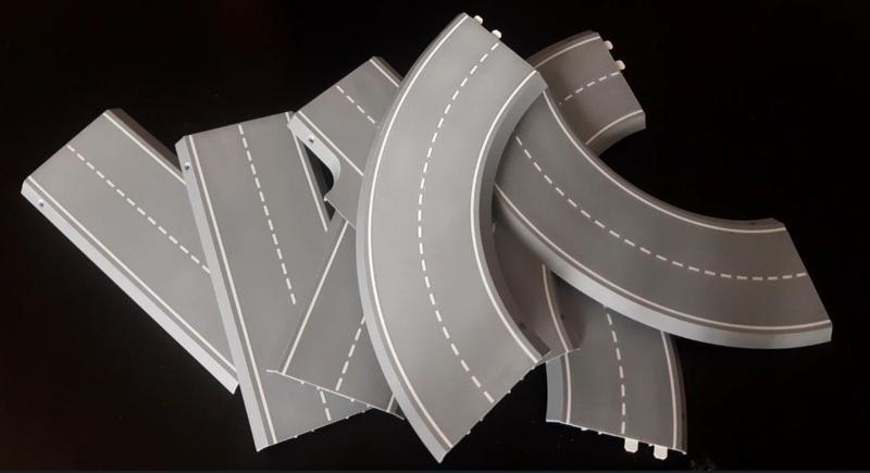Road Chain System double lane track H0 scale