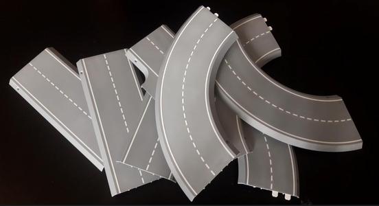 Road Chain System double lane track H0 scale