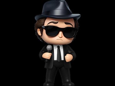 Jake from the Blues Brothers - Funko Pop style