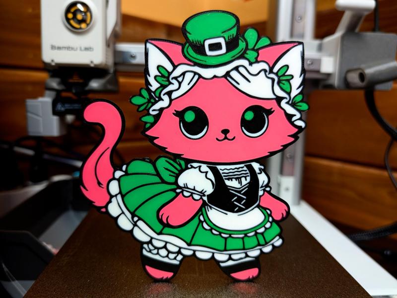 St Patrick's Day - Irish Bar Maid Cat