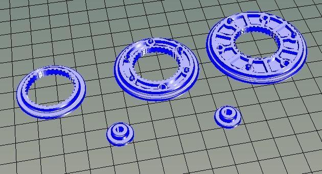 Pulleys using 608 bearings