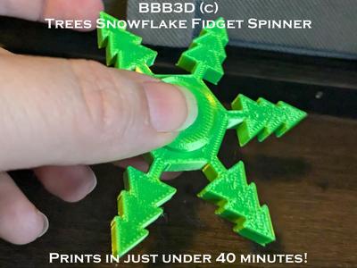 Trees Snowflake Fidget Spinner