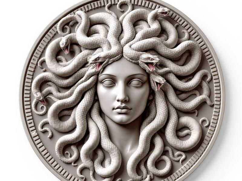 Medusa Relief Sculpture