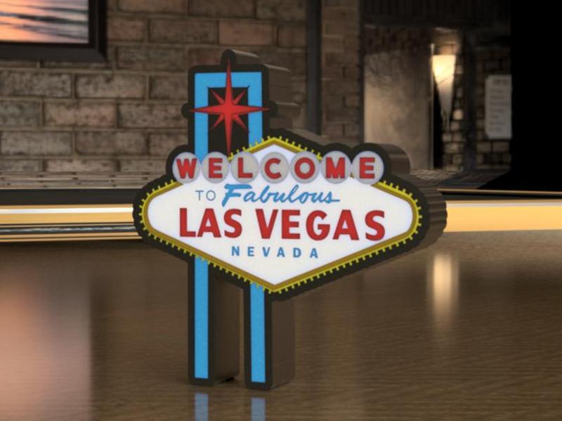 Welcome to Las Vegas sign Lightbox