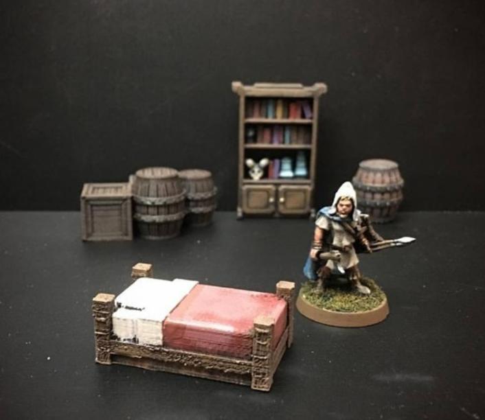 Delving Decor: Inn Bed (28mm/Heroic scale)