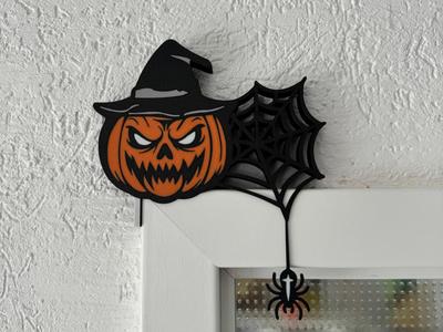 Halloween – Pumpkin with Spiderweb & Spider