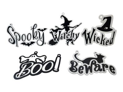 Spooky Halloween Hanging Window Decorations Set
