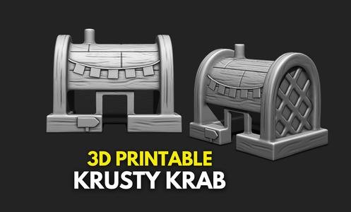 Krusty Krab Fish House - Aquarium - 3D STL File for 3D Printing