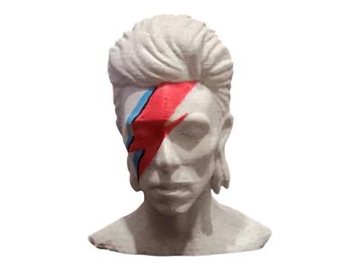 David Bowie Bust with Lightning Bolt – 3D Model