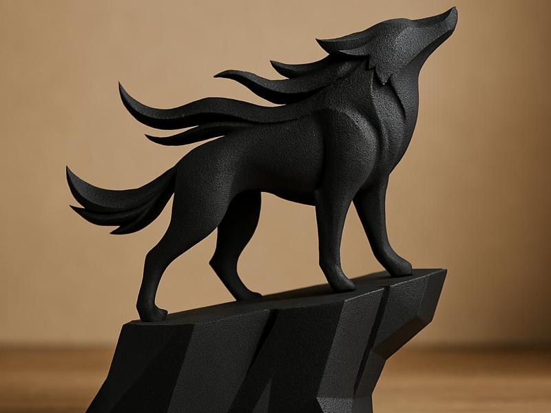 Woodland Wolf Figurine – Cozy Lodge Vibe