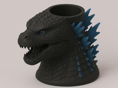 Godzilla Pen / Pencil Holder