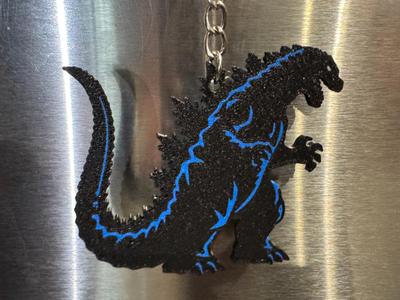 Godzilla key chain