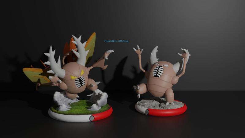 Pinsir and Mega Pinsir pokemon 3D print model