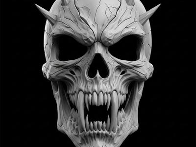 Skull with Spikes