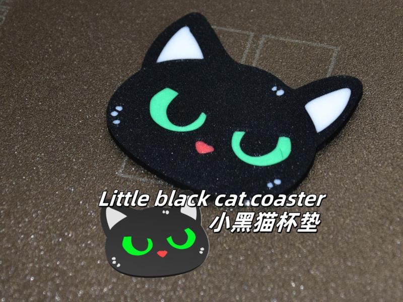 Little black cat coaster