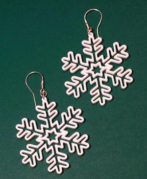 Earrings snow christmas