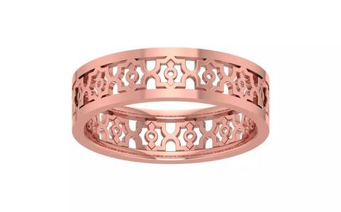 Designer Women Wedding Band 3dm STL OBJ FBX Render Details