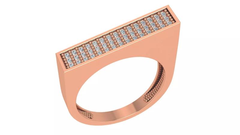 Stairway to Heaven High Jewelry Cocktail Ring 3dm stl renders