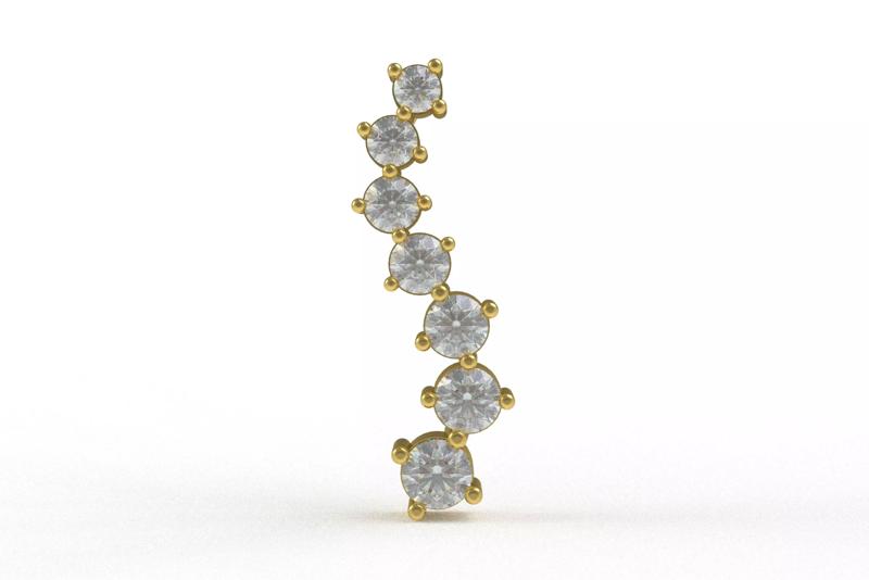 00015 Round Diamond Wave Pendant