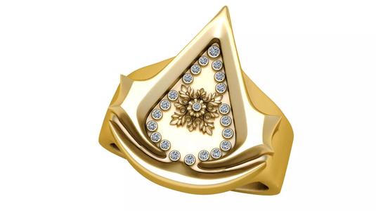 GOLDEN BRASS RING 3D PRINTABLE MODEL