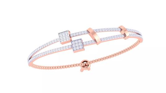 Thin Wire Women Light wt Diamond Bracelet 3dm renders