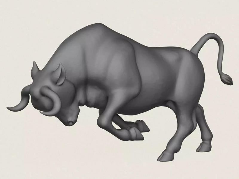 Charging Bull Print Ready 3D Model