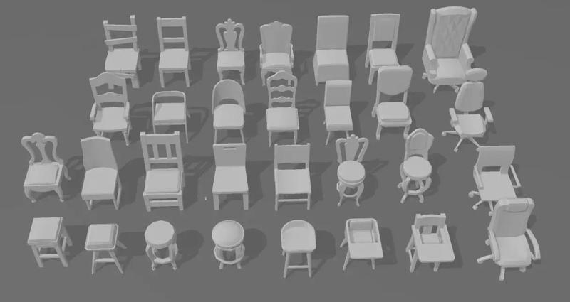 Miniatures - The Sims - Chairs