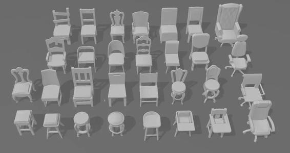 Miniatures - The Sims - Chairs