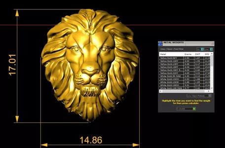 lion of king pendant 3d file