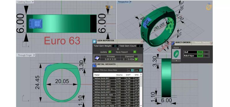 Yellow Gold Mens stl 3dm Ring mr0275