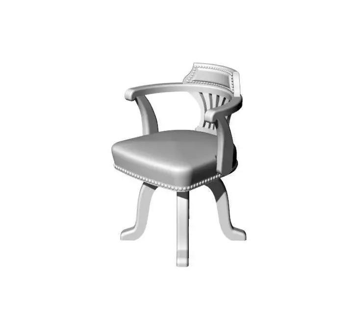 Dolls House Miniature Leather Captains Desk Chair 12th Scale