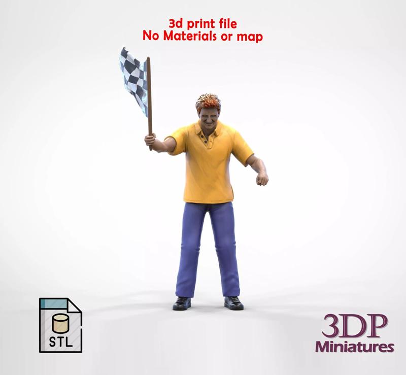 Alex Zanardi race driver race director waving flag on header