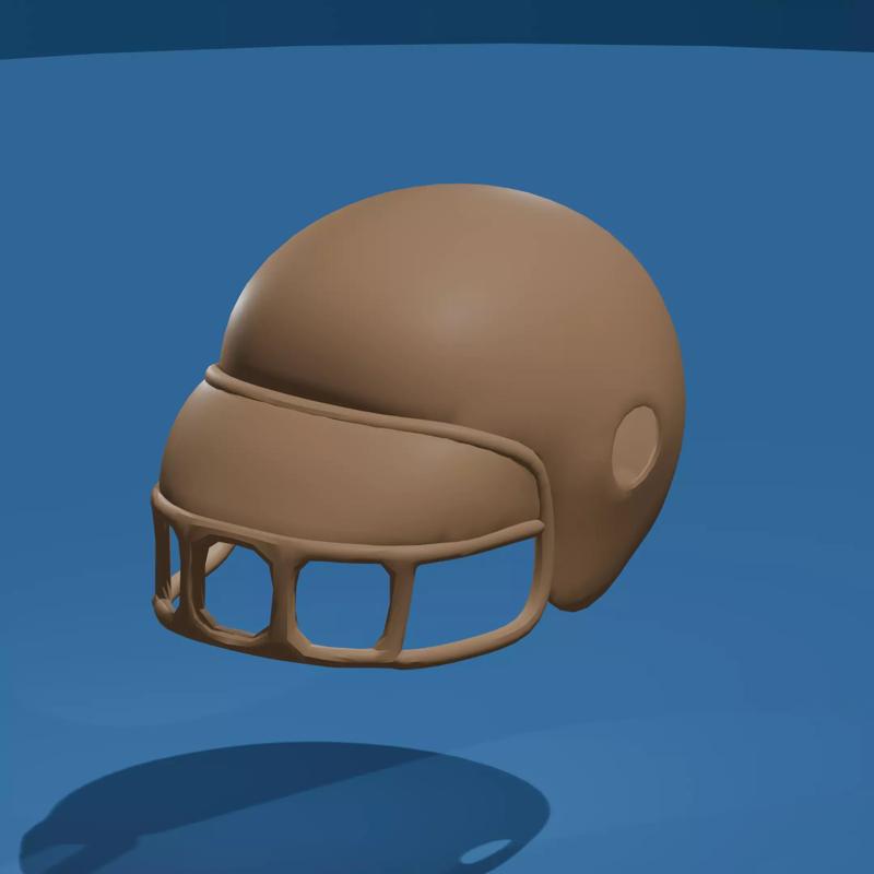 American Football Helmet STL Model for Figures Dioramas