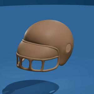 American Football Helmet STL Model for Figures Dioramas