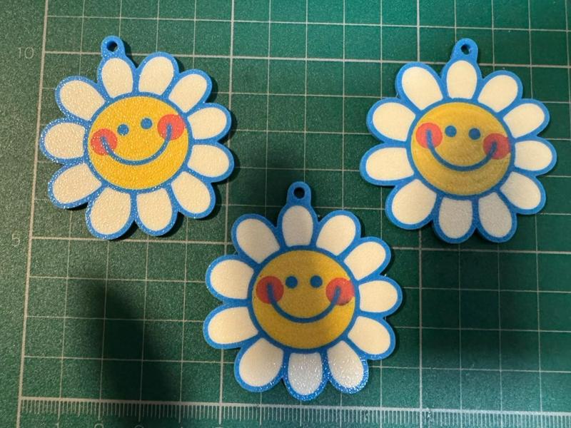Smiling Daisy Keychain