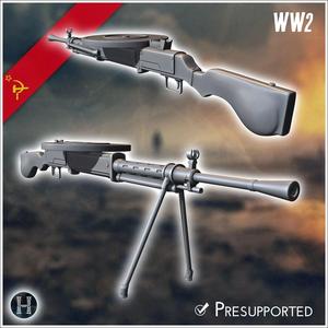 Degtyaryov DP-27 LMG light machine gun 10 - Soviet army WW2 Seco