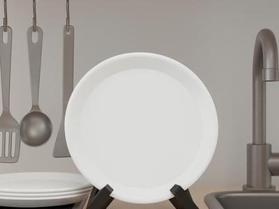 Play kitchen plate