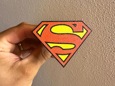 Superman logo cake topper 